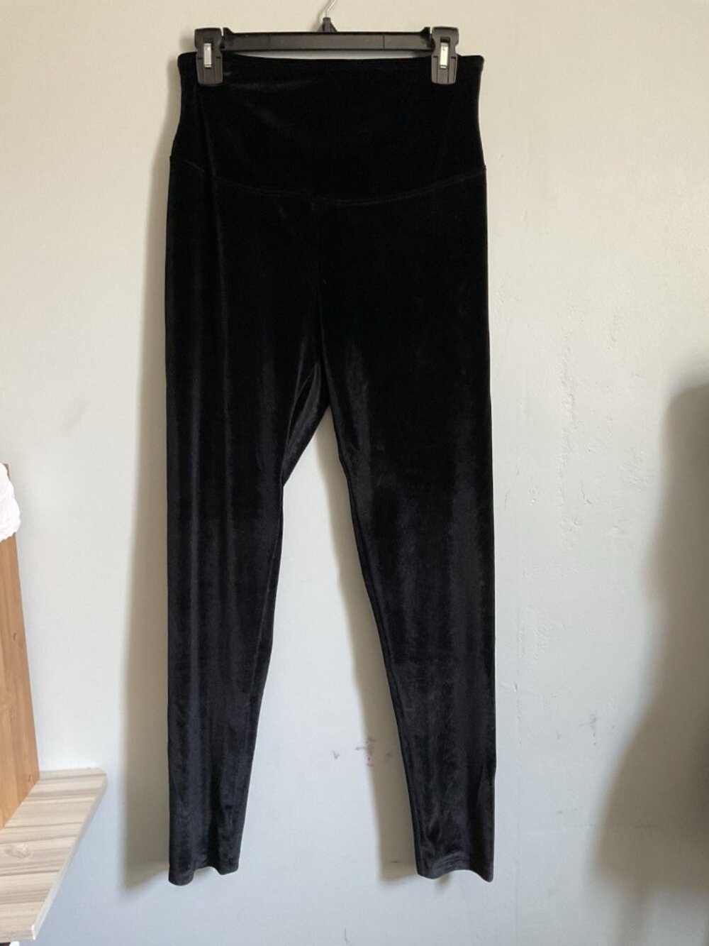 Yummie Leggings Velvet And Shine Black Sz XL